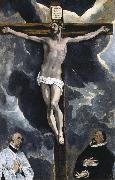 El Greco The Crucifixion with two donors oil painting reproduction